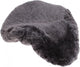Couvre-selle couverte de mouton gris 28 cm