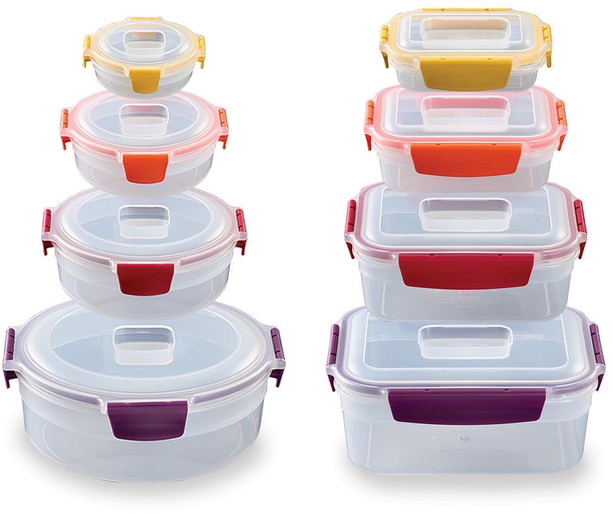 Joseph Joseph Nest Lock Ensemble de 8 contenants pour aliments frais, rond et carré