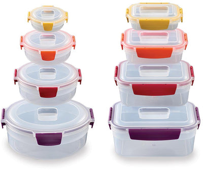 Joseph Joseph Nest Lock Ensemble de 8 contenants pour aliments frais, rond et carré