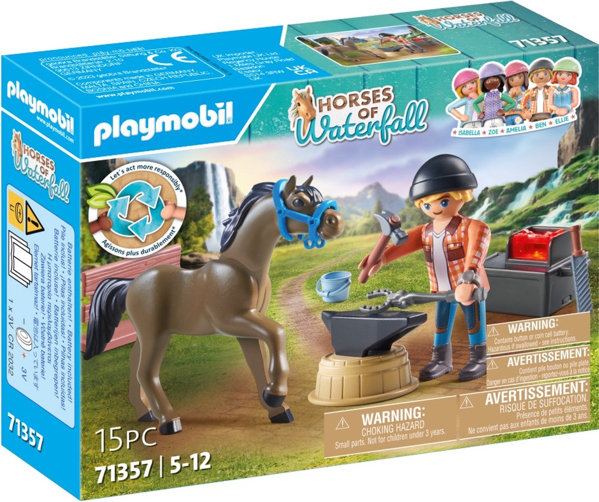 Playmobil chevaux ou cascade Hoefsmid: Ben Achille 71357