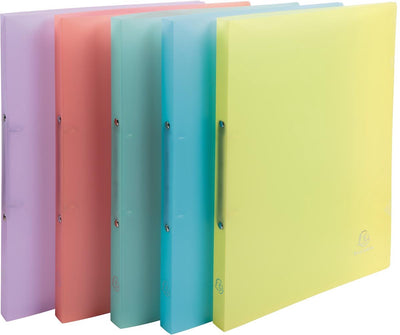 Exacompta classeur à anneaux chromaline ft A4, 2 anneaux de 1,5 cm, couleurs pastel assorties 5 pièces