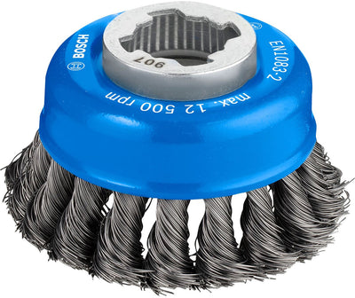 Bosch accessoires x-lock cup brosse en acier tressé 75mm acier 0,35mm - 1 pièce(s) - 2608620726