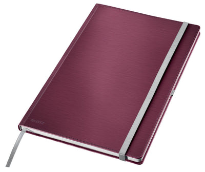 Carnet de style Leitz A4 ligné - avec couverture rigide - papier 100 grammes - rouge grenat
