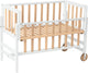 Cododo Geuther, lit à rallonge, berceau - à roulettes - 45x90 cm - lit bébé jusqu'à 9 kg - bois de hêtre massif - blanc écologique
