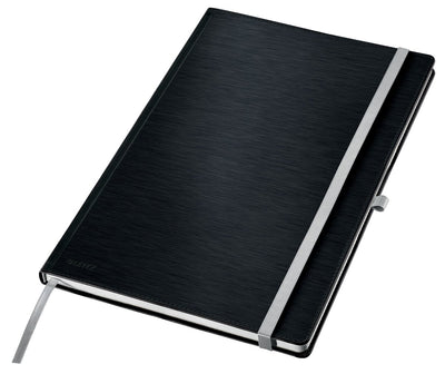 Carnet de style Leitz A4 ligné - avec couverture rigide - papier 100 grammes - noir satiné