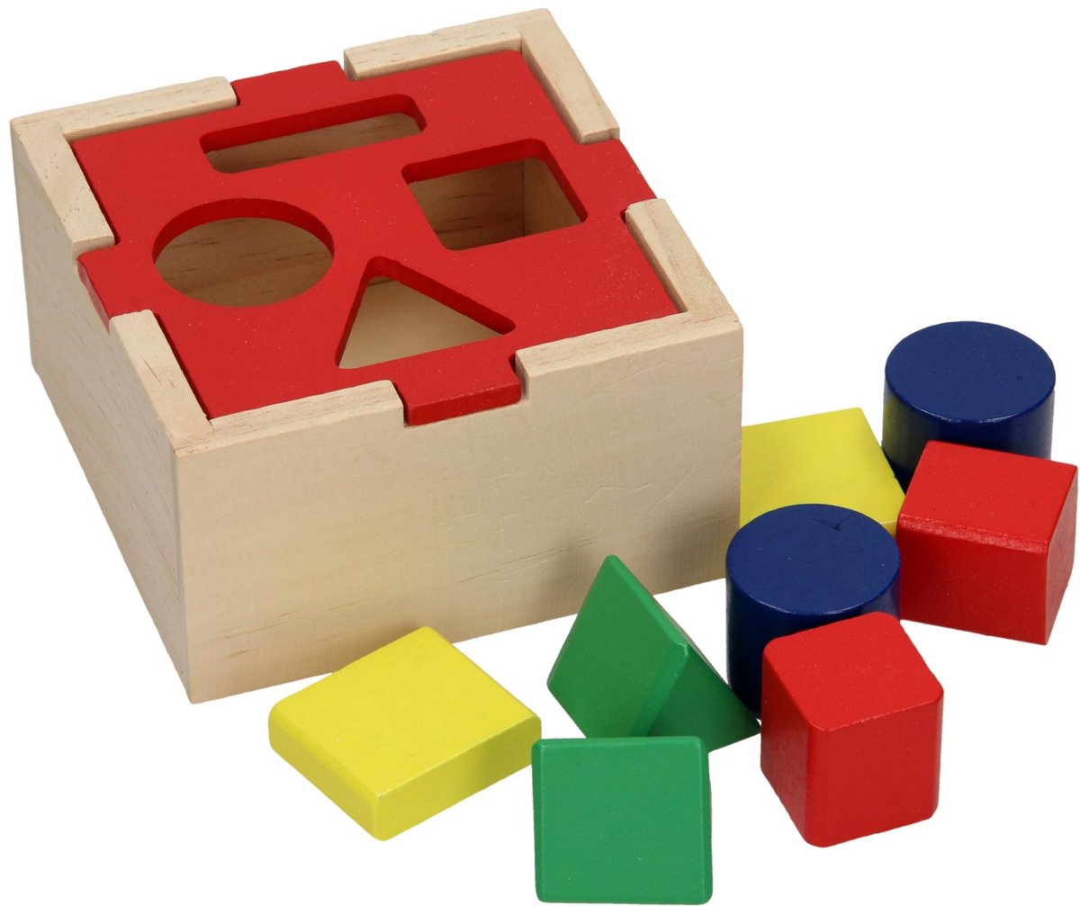 Trieur de formes en bois Playwood avec couvercle
