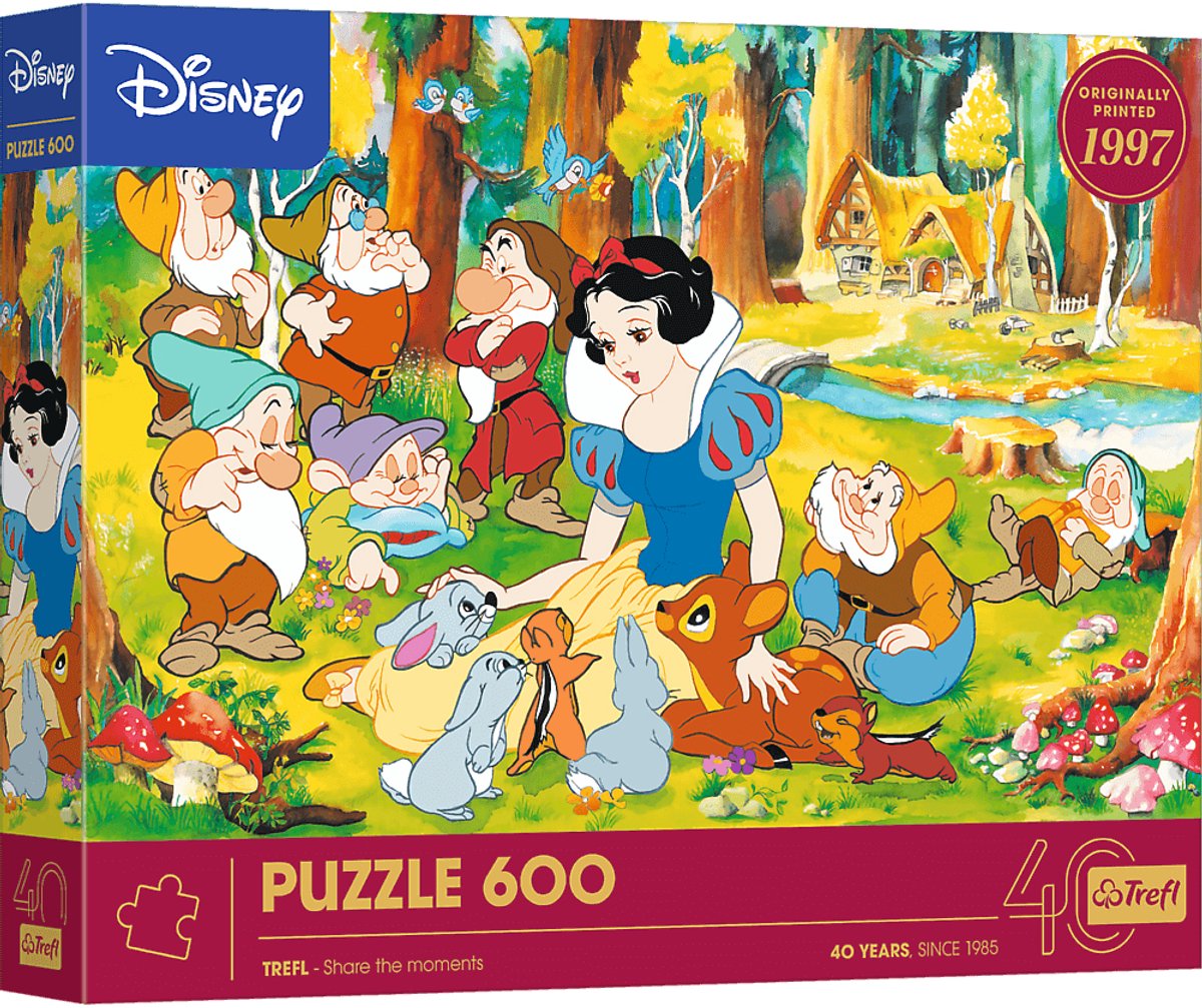 Puzzle Trefl 600 pièces - Anniversaire Disney Blanche Neige - FSC mix.