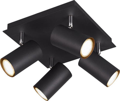 Trio marley - spot - noir mat - excl. 4x gu10 3w