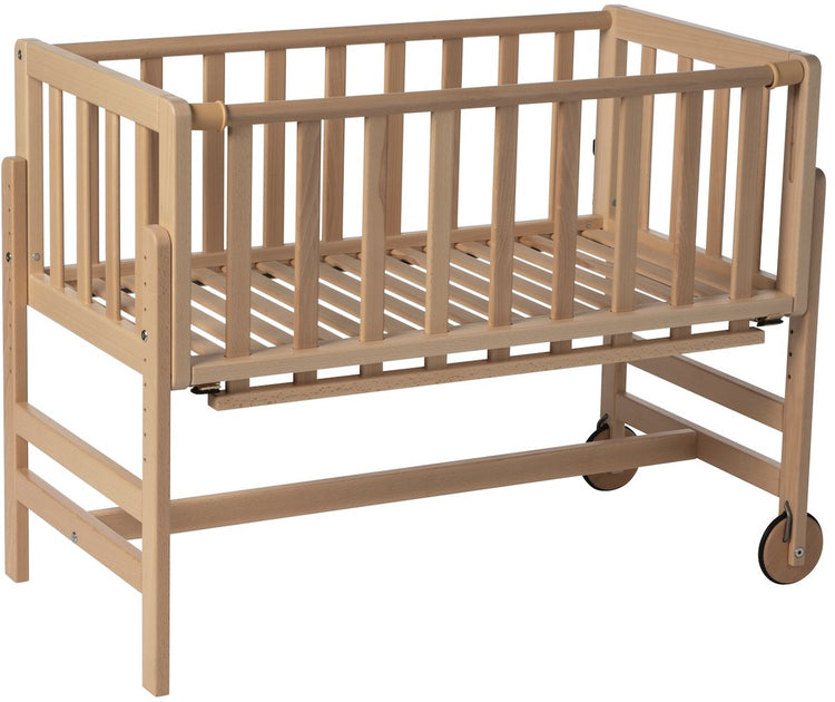 Cododo Geuther Betty, lit d'appoint, berceau - à roulettes - 45x90 cm - lit bébé jusqu'à 9 kg - bois de hêtre massif - bois écologique