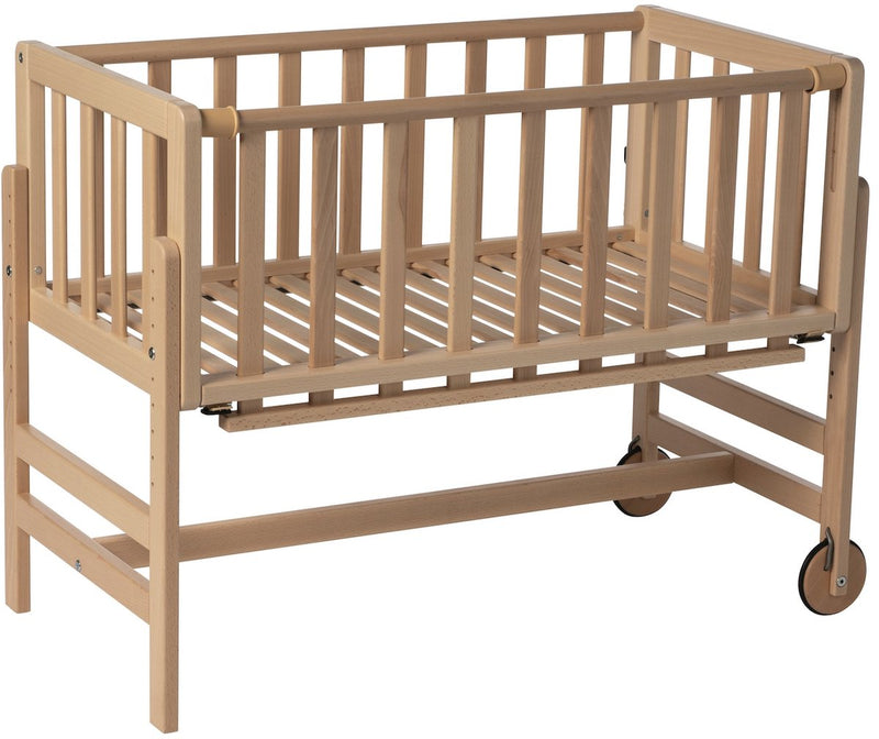 Cododo Geuther Betty, lit d'appoint, berceau - à roulettes - 45x90 cm - lit bébé jusqu'à 9 kg - bois de hêtre massif - bois écologique