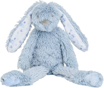 Happy horse peluche graphique lapin richie 28 cm - bleu grisé - peluche bébé