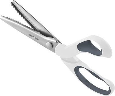 Ciseaux à cranter Westcott 24 cm en acier inoxydable - blanc gris argent - ac-15983