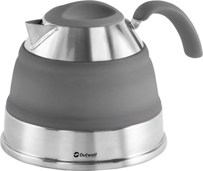 Bouilloire effondrement Outwell 1,5l bouilloire de camping pliable silicone gris