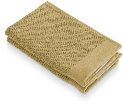 Serviette invité Walra popcorn en coton doux - jaune - 2x 30x50