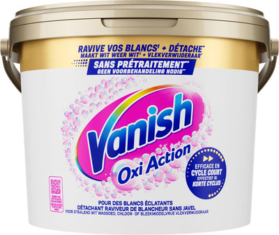 Vanish oxi action poudre booster de blanchiment - détachant pour linge blanc - 2,7 kg