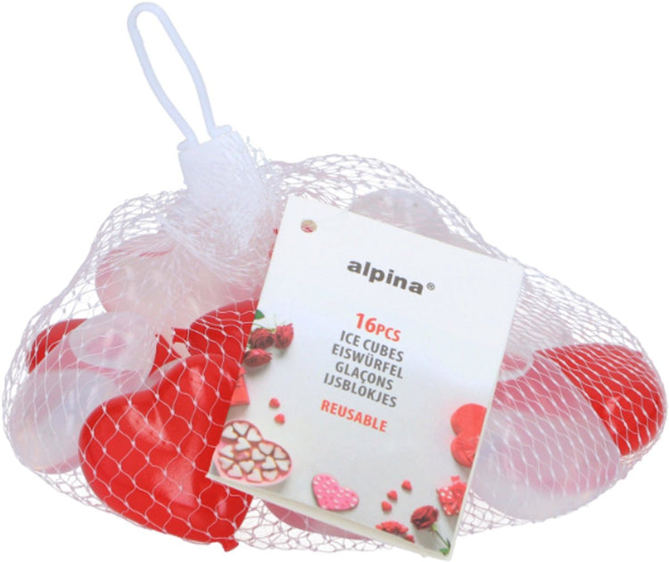 Alpina moule à glaçons en forme de coeur - pour congélateur - plastique 16 pièces