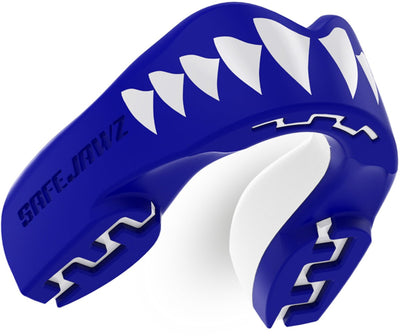 Safejawz protège-dents extro-series requin bleu blanc junior