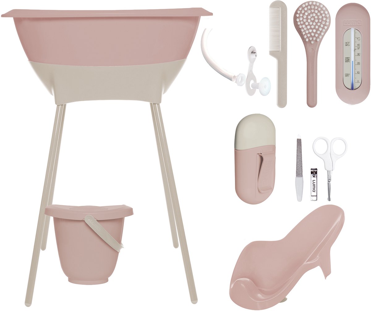 Luma babycare ensemble de bain et de soins luma blush rose