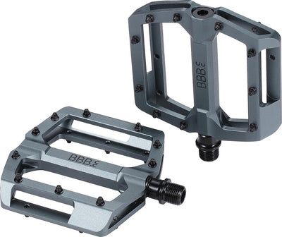 Pédales VTT Bbb Cycling - Enigma - Pédales à plateforme avec broches de préhension roulements scellés - Pédales de vélo VTT - Gris - 100 x 100 mm - bpd-38
