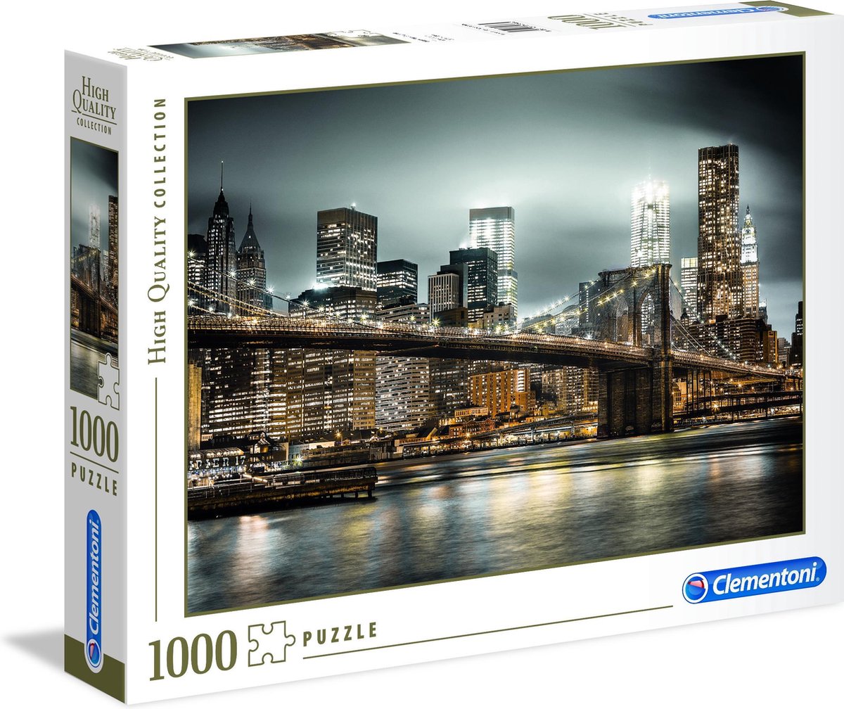 Clementoni - puzzle - 1000 pièces - horizon de New York - puzzle pour adultes - collection de haute qualité