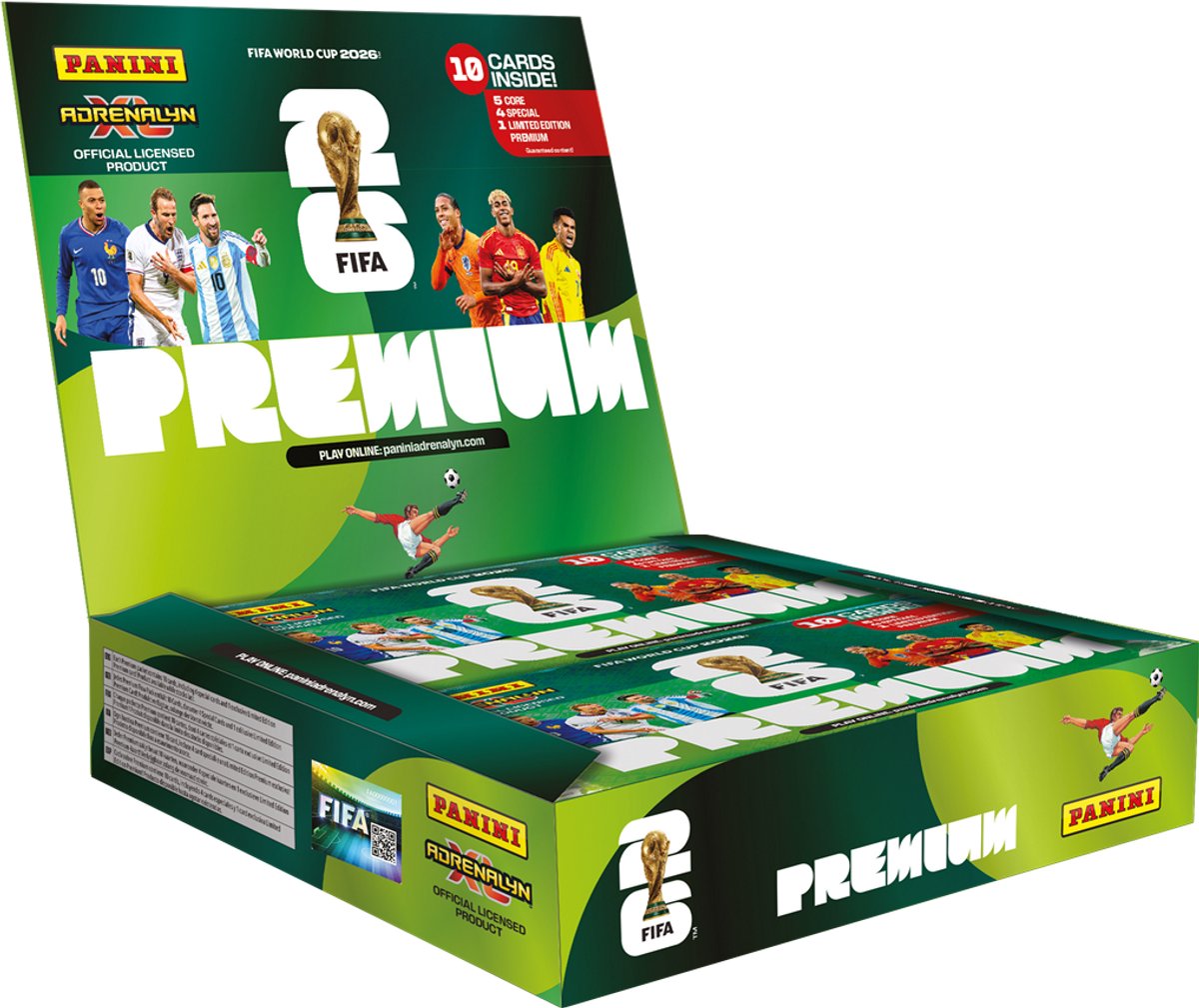 Panini - cartes à collectionner adrenalyn xl - coupe du monde de la fifa 2026 - pack premium