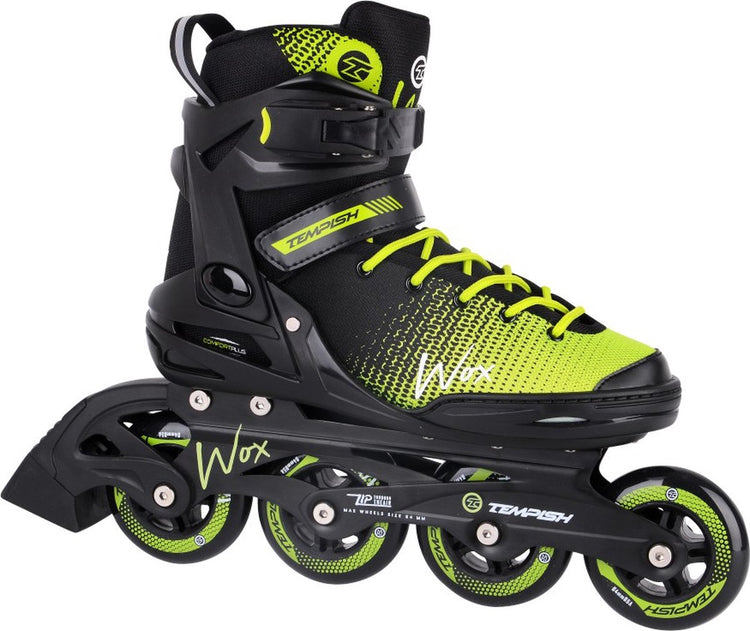 Tempish wox 84 rollers en ligne adultes – roues 4x84mm – rollers fitness – noir vert – taille 43