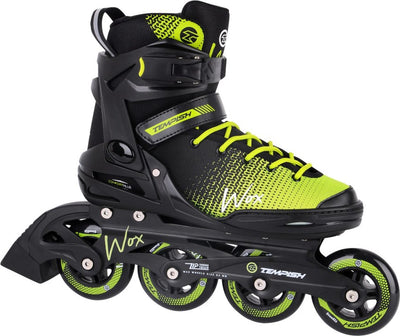 Tempish wox 84 rollers en ligne adultes – roues 4x84mm – rollers fitness – noir vert – taille 43