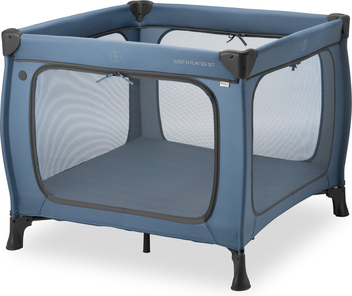 Hauck sleep n play sq set - lit de camping - passage extra large - bleu foncé