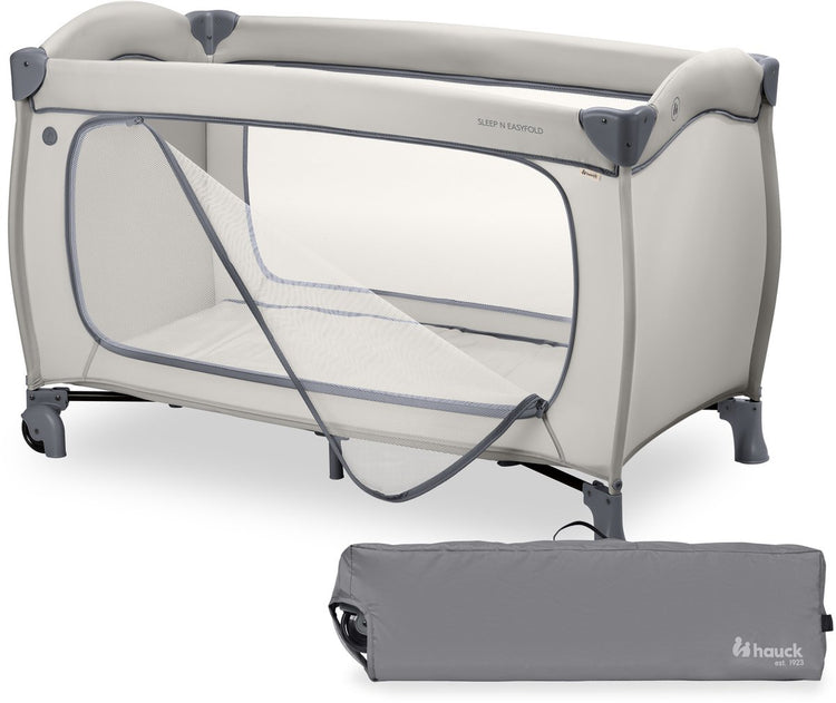 Hauck sleep n easyfold - lit de camping avec mécanisme de pliage innovant - gris foncé