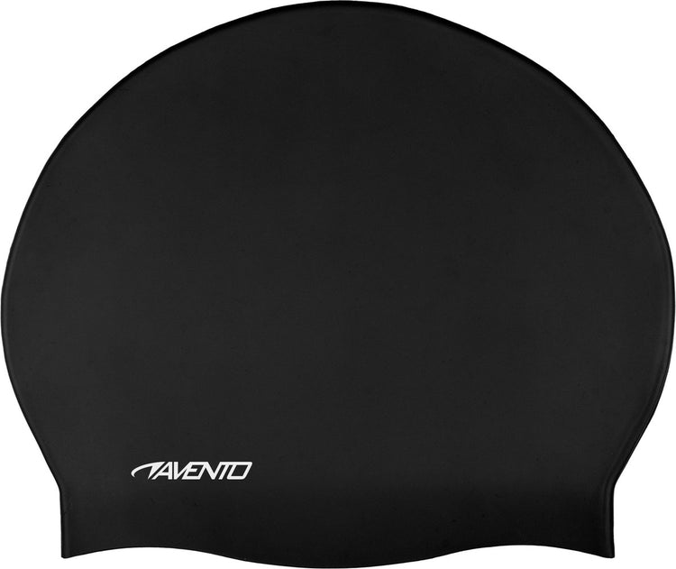 Bonnet de bain antidérapant Avento - adultes - noir - silicone