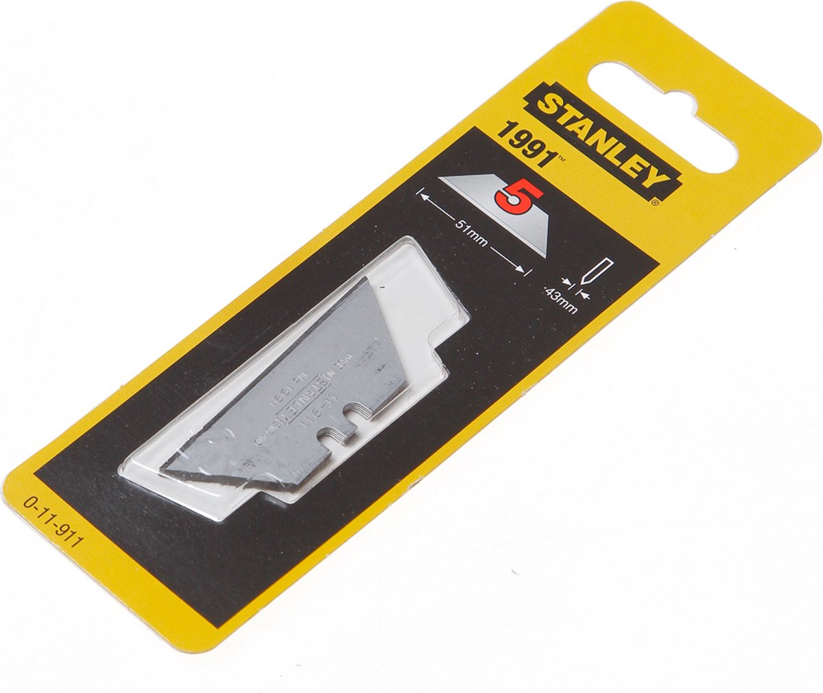 Lames de rechange pour outils à main Stanley 1991 sans trous - Carte 5 pièces - 0-11-911 - 0-11-911