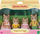 Familles Sylvanian 5180 Famille de chats rayés - figurines en peluche veloutées