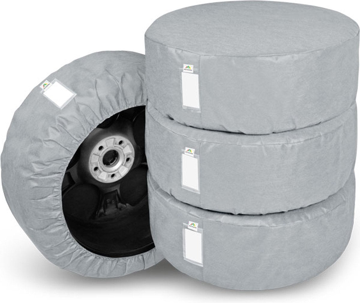 Cône blazusiak couvre-pneus ensemble de rangement de 4 pièces taille XL - de 17 à 19 pouces couleur gris idéal pour les changements hiver/été