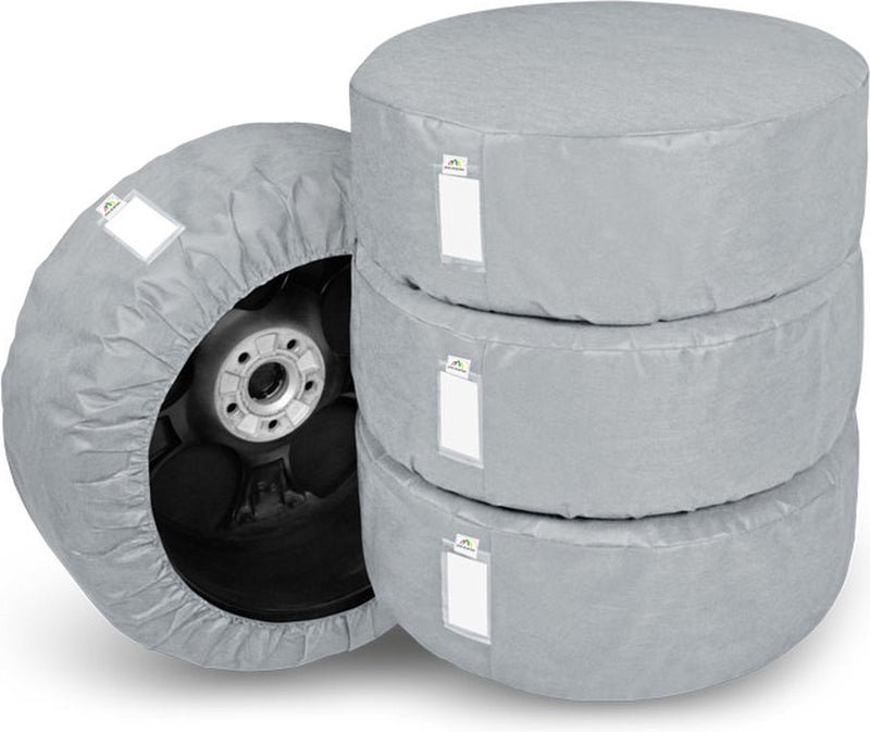 Cône blazusiak couvre-pneus ensemble de rangement de 4 pièces taille XL - de 17 à 19 pouces couleur gris idéal pour les changements hiver/été