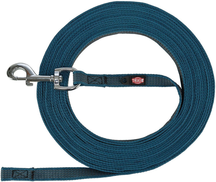 Trixie Dog Lash Tow Tow Ligne avec en caoutchouc anti-glissade bleu à l'essence