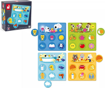 Janod - jeu de bingo - bingo animaux la maison -