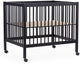 Childhome park 97 caisse à roulettes - bois - 0 à 36m - noir - 98 x 78 x 82 cm