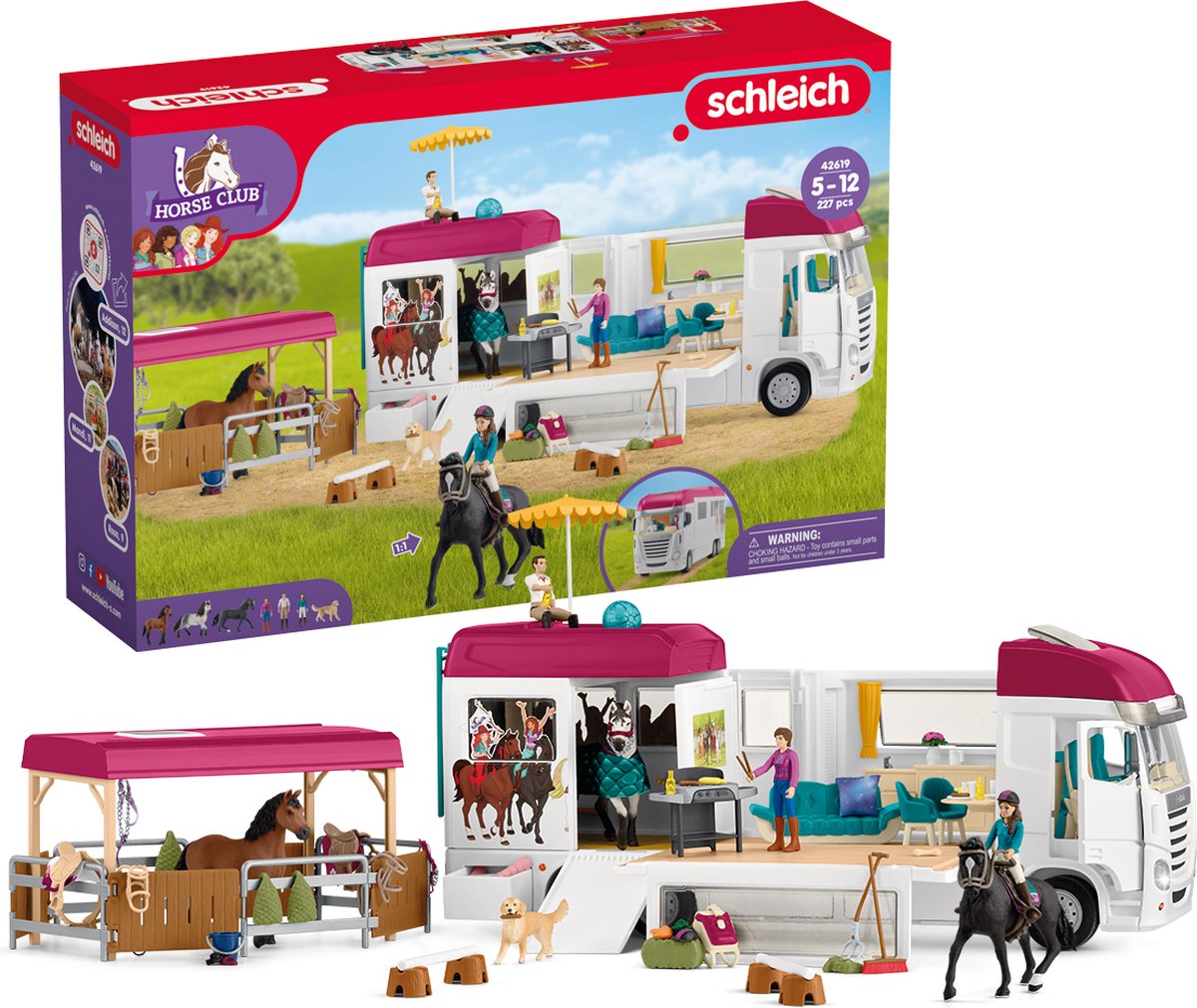 Camion de cheval de club de cheval Schleich 42619
