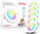 B.K. lumière - spots encastrés rgbw - lot de 5 - éclairage de salle de bain - avec télécommande - dimmable - lumière colorée - ip44 - 9,2 cm x 4,5 cm (pxh) - blanc