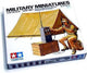 Tamiya maquette kit diorama - 35074 diorama de la seconde guerre mondiale, tente avec radio - 1 figurine en plastique - 1:35 - modélisme