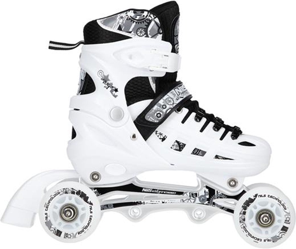 Nils extreme nh10905 - 4-in-1 LED inline skates - interchangeable hockey steels - white