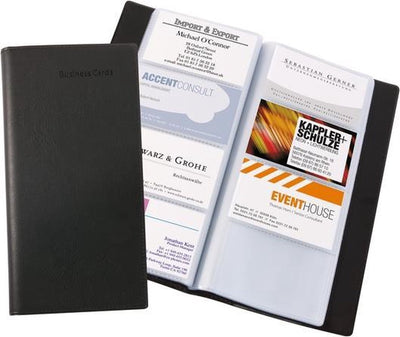 Dossier pour cartes de visite Sigel - cuir artificiel - noir - pour 192 cartes - si-vz172