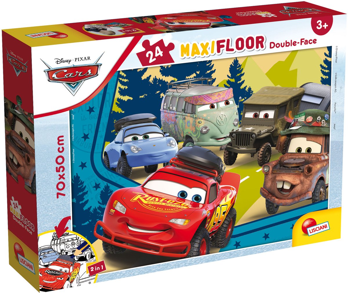 Lisciani Disney puzzle df maxi étage 24 voitures