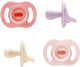 Tommee tippee sucette ultra-légère stayput - 0-6 mois - lot de 4 - sucette une pièce en silicone - rose