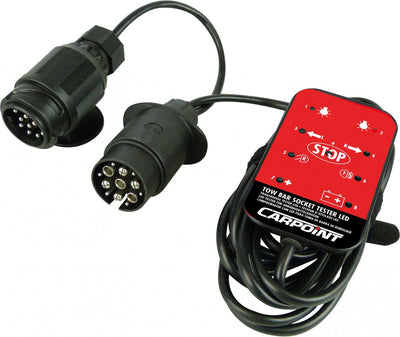 Carpoint testeur multiprise LED - 12v - câble 330 cm - diagnostic rapide - pour remorque de voiture