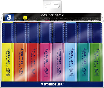 Staedtler Text Surfer marqueur de texte classique - lot de 8 pcs