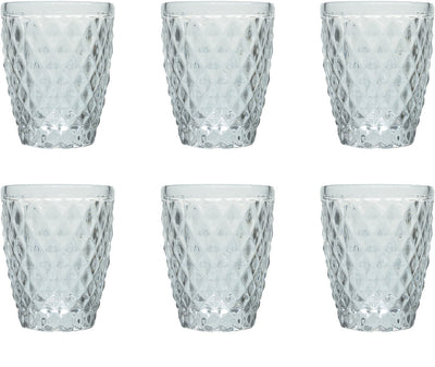 Médard de noblat - diamant - verre 22 cl - transparent - 6 pièces