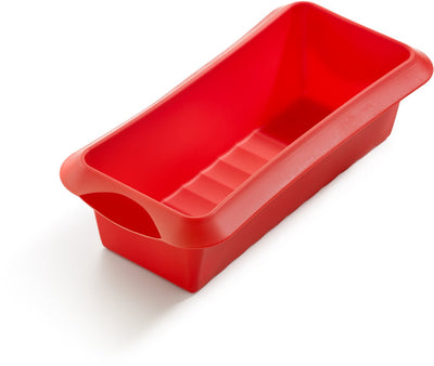 Moule à cake Lékué rectangle 24 cm - silicone - rouge