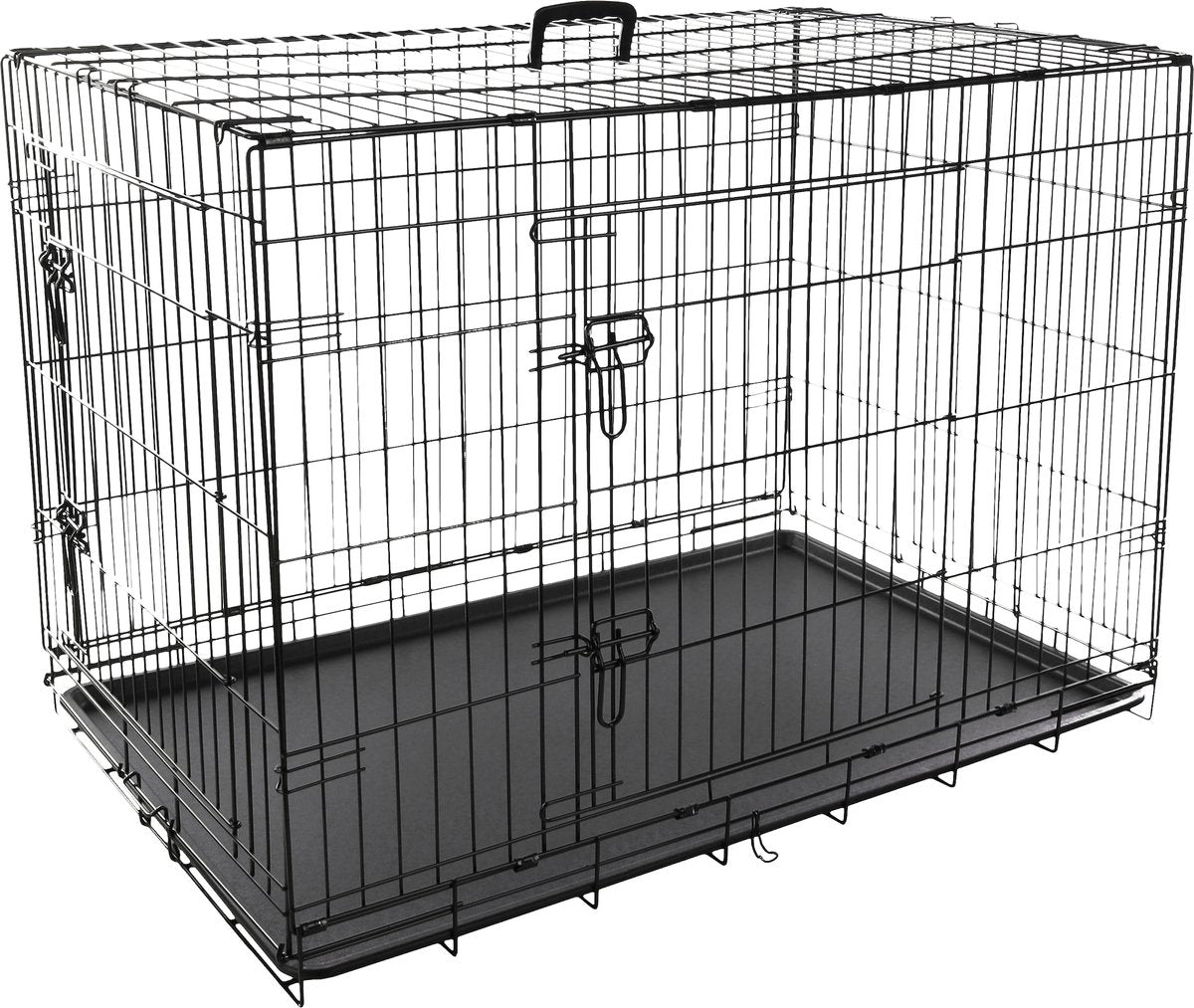 Banc Flamingo avec 2 portes - 109 x 70 x 76 cm noir