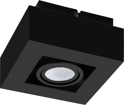 Spot en saillie Eglo mendoza - gu10 - 14 cm - noir